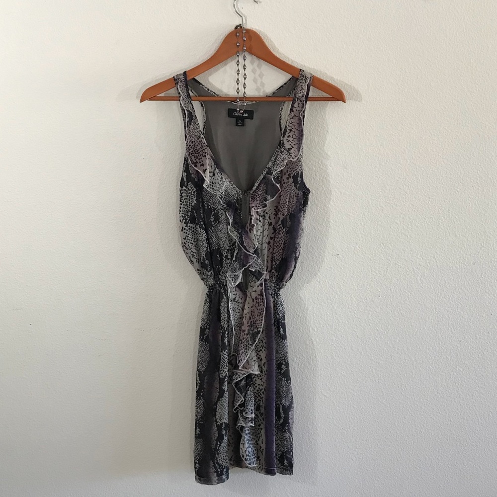 CHARLIE JADE Silk Reptile Print Dress - Picture 6 of 6
